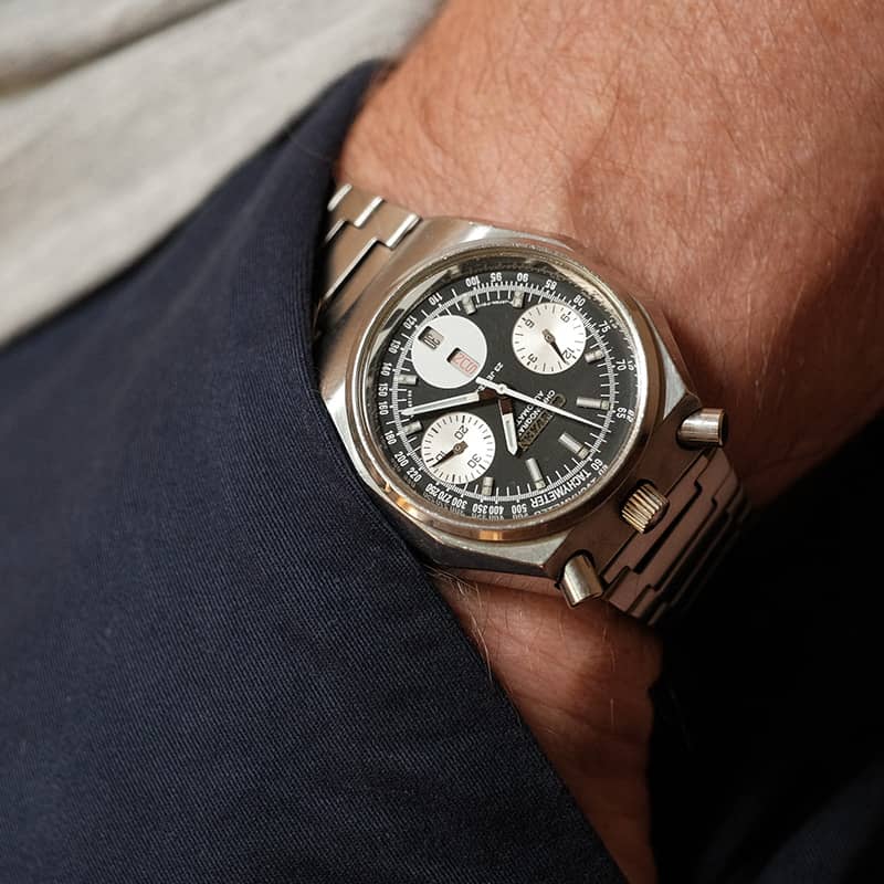 Citizen bullhead chronograph on the wrist
