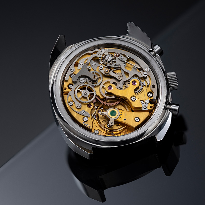 Héli Reymond Green Setting chronograph