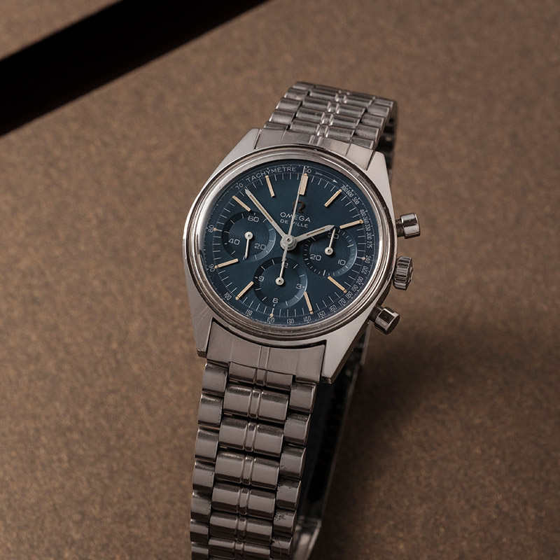 Omega De Ville 145.018 blue chronograph
