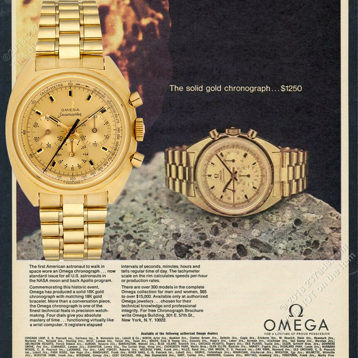 Omega Seamaster 145.016 18k gold ad